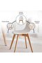 BENNETE 1+2 DINING SET SQUARE - WHITE NATURAL - 6