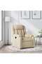 Fotoliu rabatabil, crem, material textil - 2