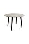 Lukenz New 4 Seater Dining Table Marble Large - Beige Black - 6