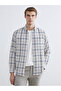Ozmarka New Season Regular Fit Long Sleeve Plaid Men's Shirt