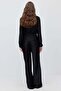 Women's Textured High Waist Wide Leg Pants - 4
