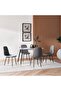 Fenway New 1+4 Dining Set - White Black