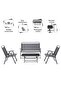 EMU OUTDOOR SOFA SET 2+1+1+COFFEE TABLE -GREY - 4