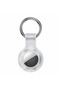 Airtag compatible silicone case with keychain - closed back, attachable to cat/dog collar