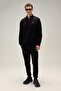 Half Zipper Men's Sweatshirt 6Wm1025-Bk - 3