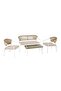 Fransco Sofa Set 2+1+1+coffee Table - Beige Light Brown - 7