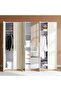 Kirby 6 Door Wardrobe With Mirror - Beige - 2