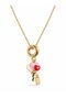 316L Steel Gold Color Colorful Heart Figure Charm Model Women's Necklace