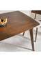 Zion 1+6 Dining Set Solid Wood - Brown Grey - 3