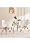 DORTHY 1+2 DINING SET ROUND - WHITE NATURAL