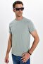 Men's Slim Fit Cotton Soft Texture Lycra Flexible Fabric Basic Mint Crew Neck T-Shirt - 6