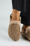 Alba Fur Women's Leather Laceless Mink Sabo Slippers - 8