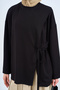 Women's Side Tie Tunic Black - 5