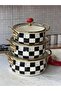 Enamel Cookware Set 3-Piece Checkerboard
