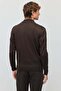 Men's Half Fishnet Patterned Knitwear Sweater - 3