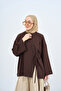Women's Side Tie Tunic Brown - 4
