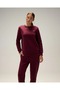 6Wf3009-Brd Women's Sweatshirt Burgundy - 2