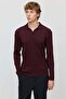 Men's Ribbed Polo Collar Knit Sweater - 2