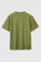 Men's Green 100% Cotton Logo Detailed Regular Fit Crew Neck T-Shirt - 2
