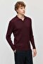 Men's Ribbed Polo Collar Knit Sweater - 5