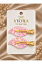 2-Piece Leaf Shape Non-Marking Hair Makeup and Skin Care Clip Set - 2