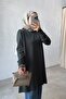 Mercerized Tunic with Shoulder Accessory Detail - Khaki