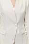 Women's Collarless V-Neck Single Button Blazer Jacket - 7