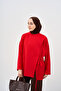 Women's Side Tie Tunic Red - 4