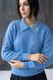 Shirt Collar Embroidery Embroidered Thessaloniki Knit Women's Sweater - 2