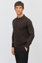 Men's Polo Neck Patterned Knitwear Sweater - 2