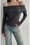 Smoked Color Thin Madonna Collar Sweater - 2Y241036 - 4