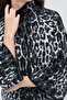 Women's Patterned High-Neck Bat Sleeve Knit Sweater - 7