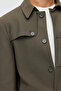 Men's Buttoned Straight-Cut Trench Coat - 6