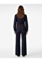 Regular Waist Spanish Flare Denim Trousers with Belted Pockets - Flare Jeans - 3