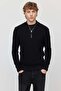 Men's Ribbed Zippered Knit Sweater - 2