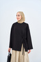 Women's Side Tie Tunic Black - 2