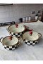 Enamel Cookware Set 3-Piece Checkerboard - 4