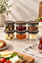 Vento – Set of 6 Wooden Vacuum Lid Glass Storage Containers 220 Cc