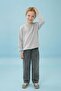 Unisex Basic Crew Neck Hooded Winter Sweatshirt - 6