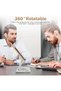 حامل كتب للقراءة، قابل لتعديل الارتفاع والزاوية، دوران 360 درجة °   قاعدة دوارة، قابلة للطي ومحمولة - 4