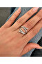 Steel Geometric Silver Adjustable Ring - 2