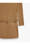 Slim Fit Long Sleeve Back Detail Belted Boat Neck Low Waist Mini Dress - 8