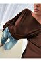 Women's Spanish Slit Long Sleeve Slim Sweatshirt with Bow Detail on the Sleeve and Back - 6