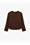 Regular Fit Long Sleeve Crew Neck Basic Sweatshirt - 2