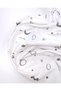 White with Gray Modern Patterned Cotton Woven Fabric for Shirts & Dresses 140X280Cm