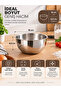 18cm Steel Mixing Bowl Dough Kneading Salad Preparation Multi-Purpose Kitchen Container - 4