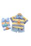 Boys’ Summer Jeans 2-Piece Set |12-18 Months | Blue& Yellow | Denim | Stylish & Comfortable - 2