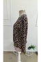 Women's long sleeve round neck v-neck leopard print supreme blouse - 6