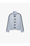 Comfortable Fit High Collar Zippered Frog Closure Buttoned Long Sleeve Sweatshirt
