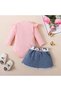 Autumn Toddler Girls’ Clothing 3-Piece Set | 0-3 Months | Pink | Cotton | Soft & Breathable - 2
